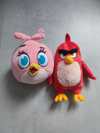 Lot 2 peluches Angry Birds