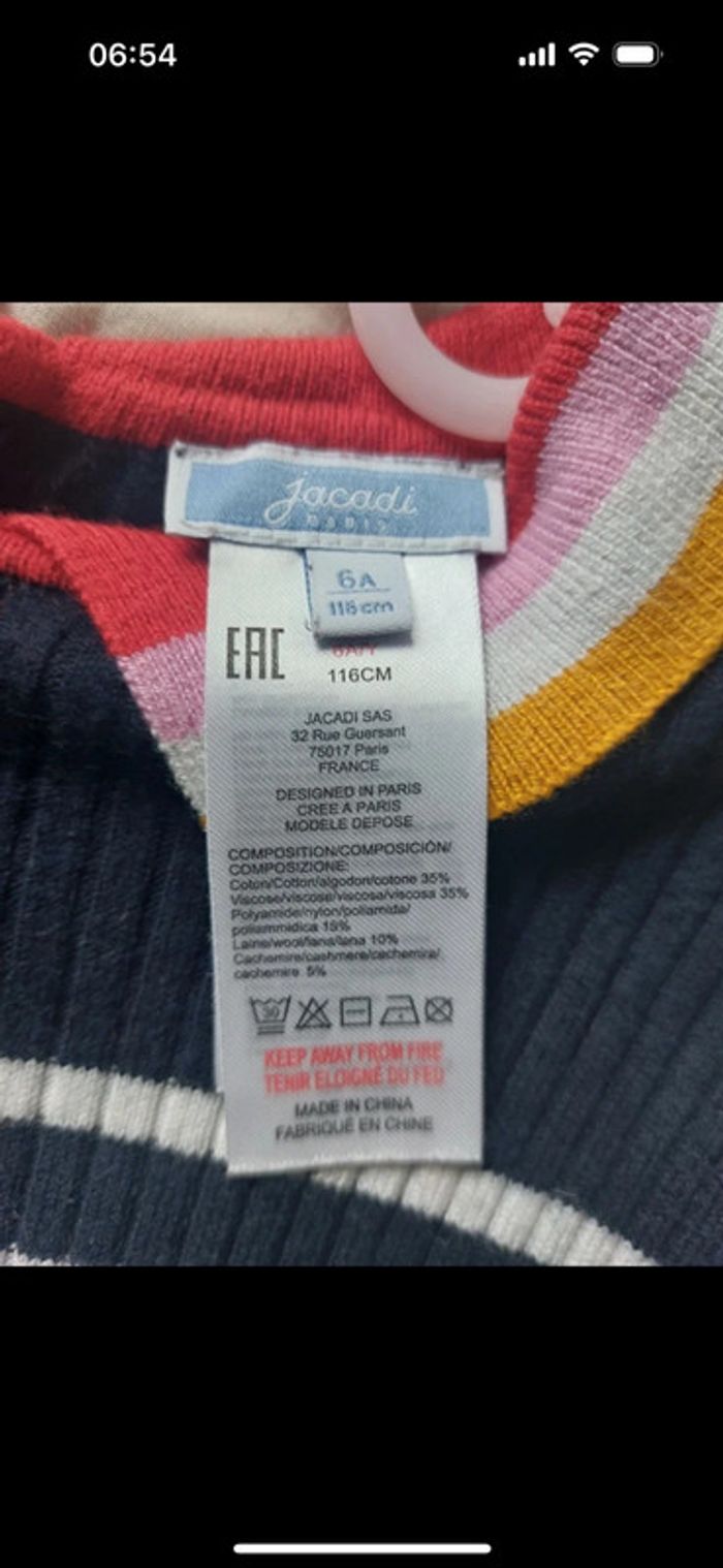 Pull jacadi taille 6 ans - photo numéro 3
