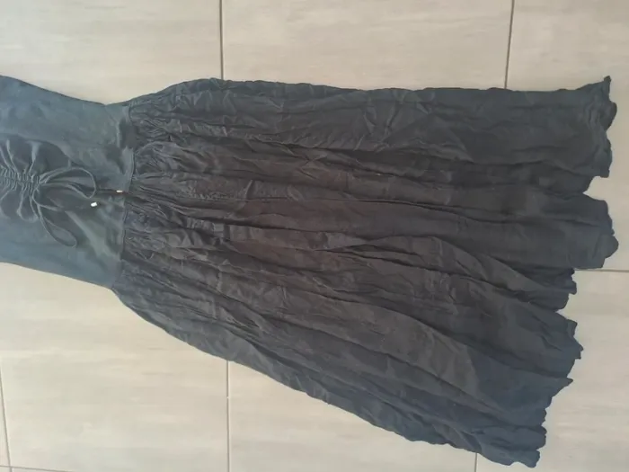 Robe longue bi matiere couleur noir Marque Garella Forever - photo numéro 7