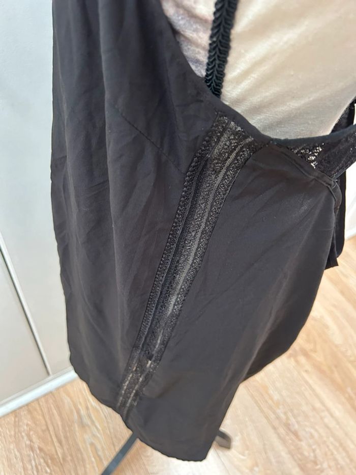 Nuisette noir brodée undiz taille L sous vêtement nuit - photo numéro 6