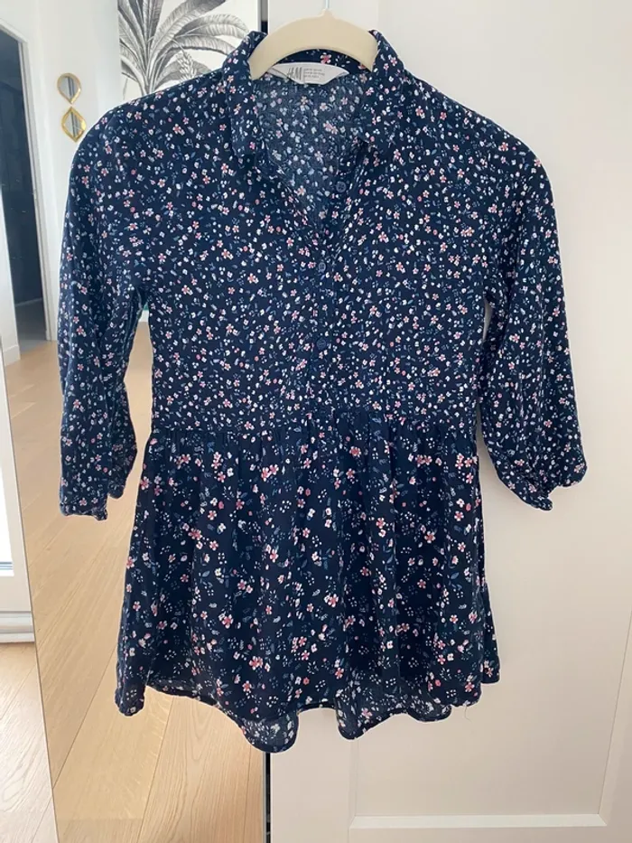 Robe chemise à fleurs