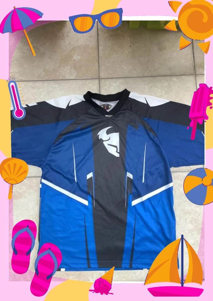 Thor Phase motocross Jersey series 2016 L bleu