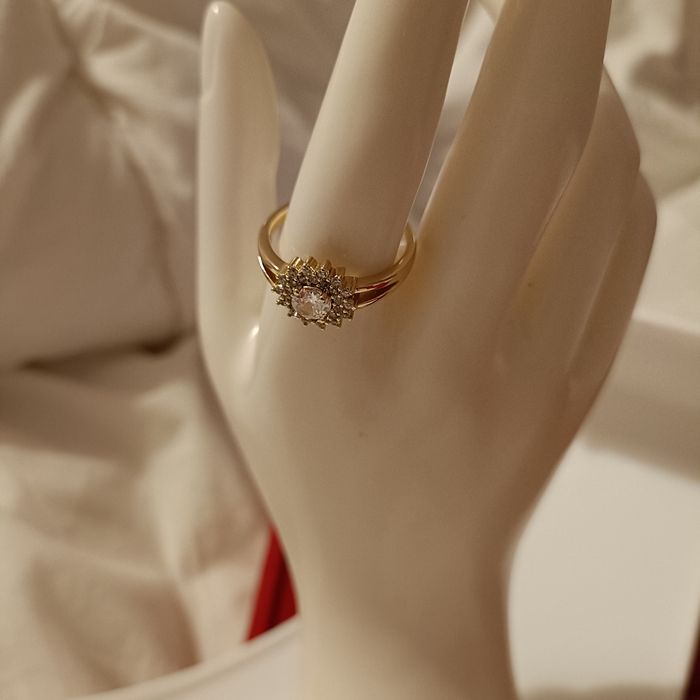 Bague acier inoxydable plaqué or