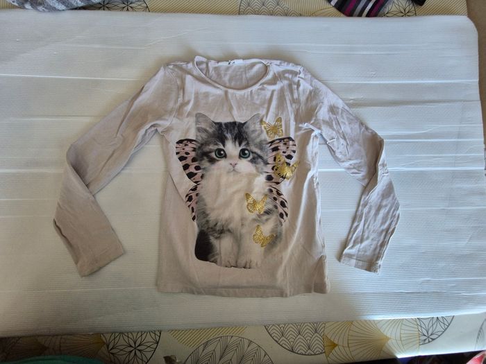 Tee shirt manches longues fille 122-128 cm