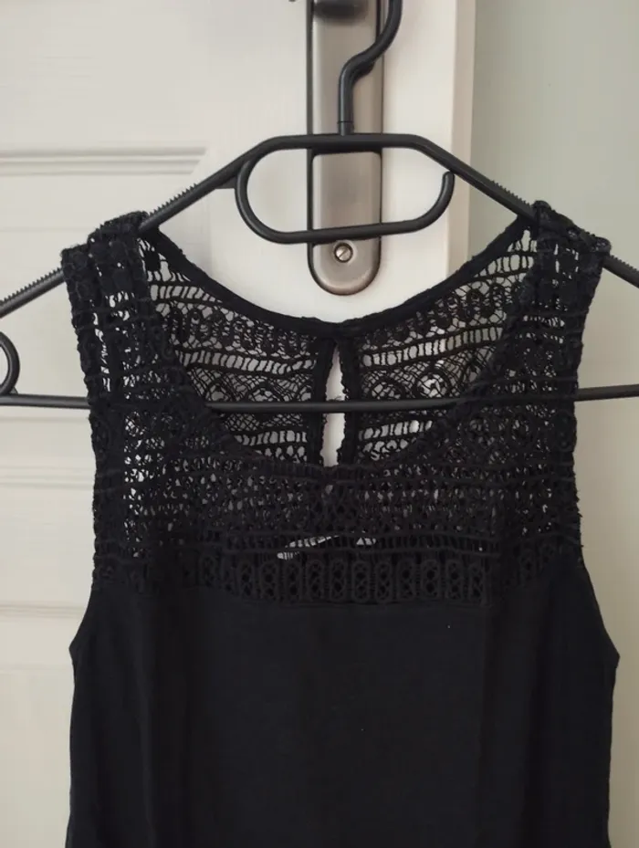 Débardeur noir avec broderie camaïeu 36 - photo numéro 5