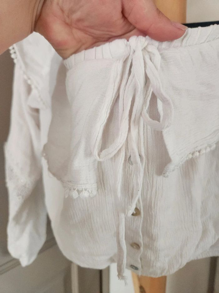 Blouse blanche crop top tally weijl - photo numéro 4