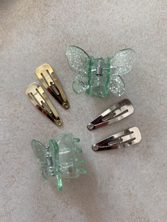 Lot de barrette pince papillon fille - photo numéro 3