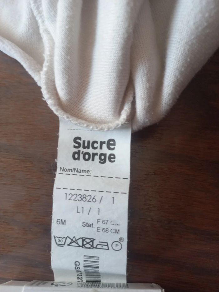 Pyjama lapin 6mois sucre d'orge - photo numéro 4