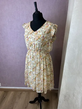 Robe femme taille 42 taille 44 fleurie robe mi longue robe neuve