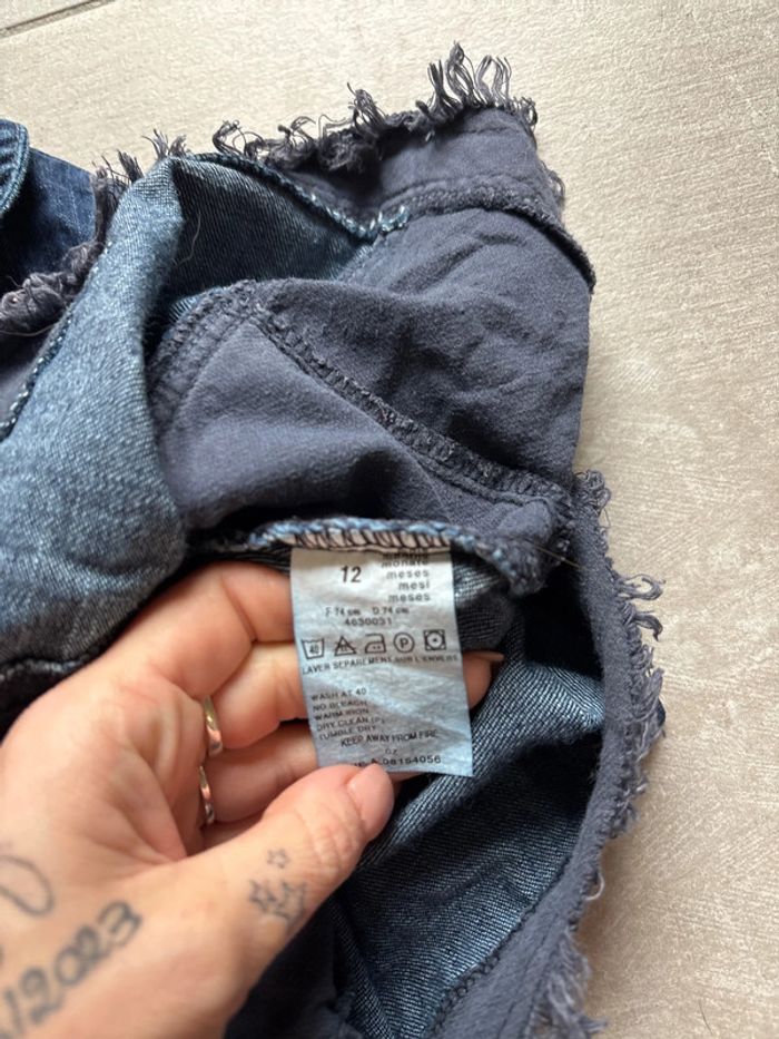 Robe en jean bébé fille 12 mois - photo numéro 4