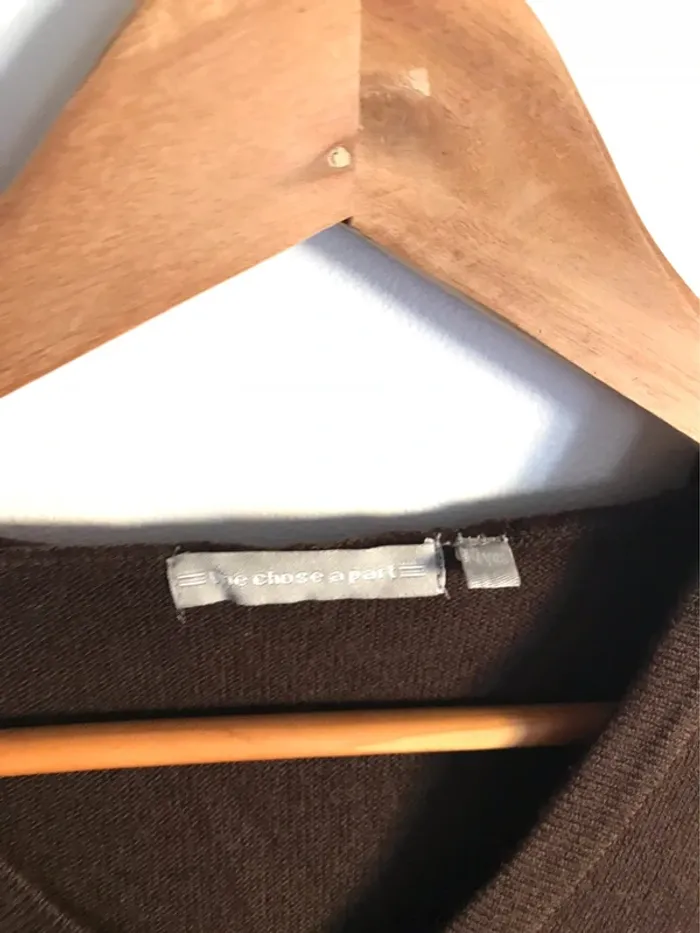 Sweat léger à capuche marron foncé 14 ans - photo numéro 3