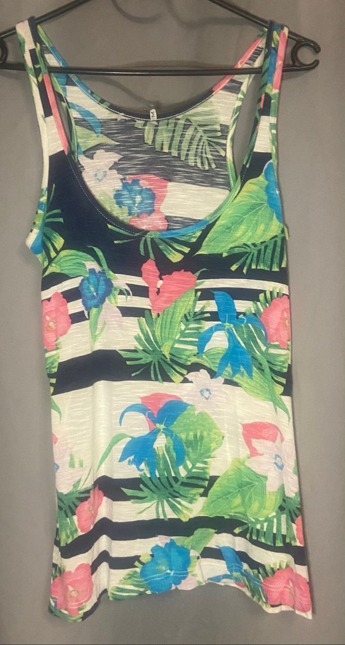 Débardeur à fleurs multicolores