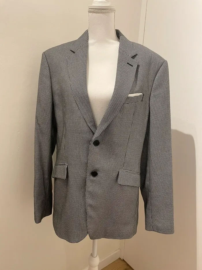 Veste de costume Zara noire et blanche