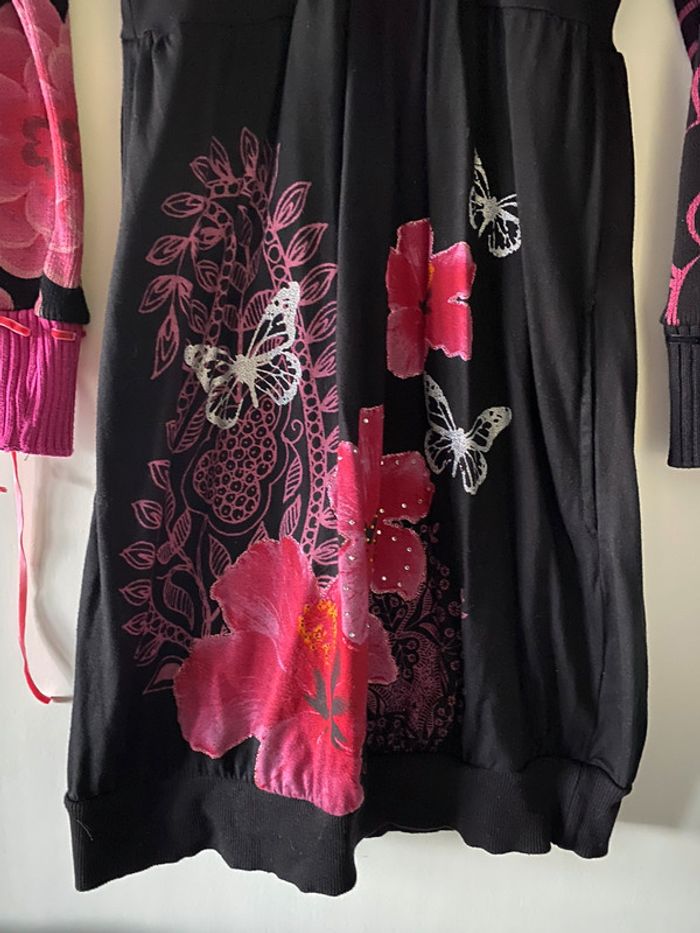 Robe noir/rose Desigual Taille M - photo numéro 7