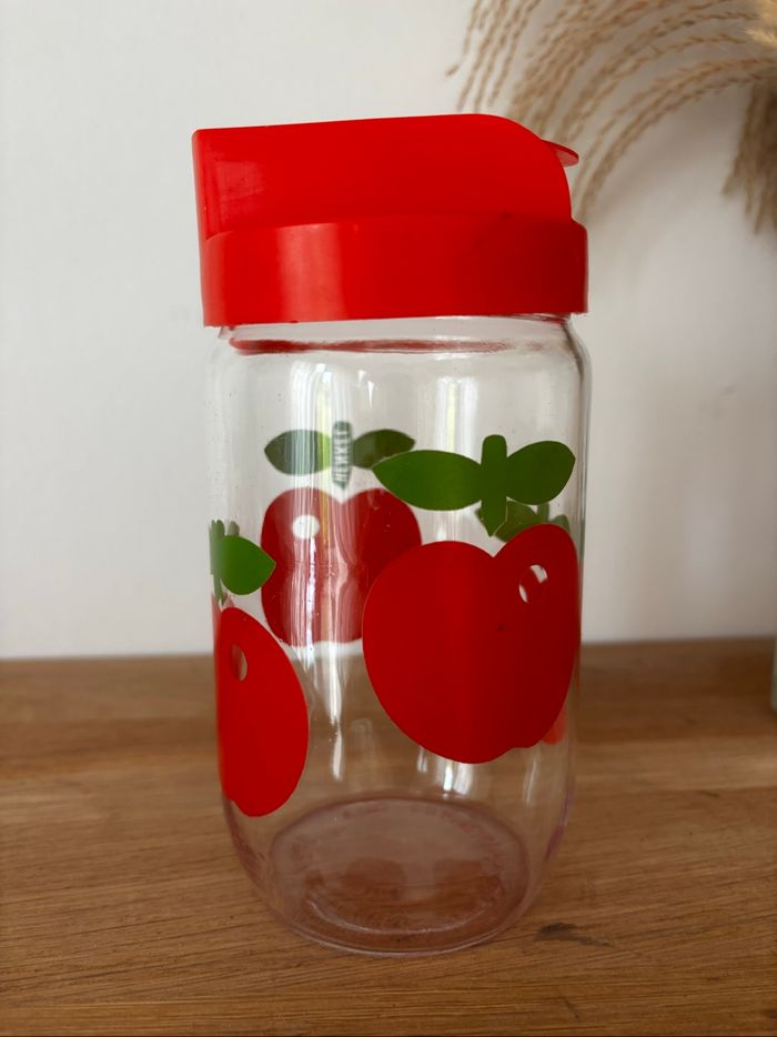 Vintage pot bocal Henkel pommes rouges - photo numéro 5