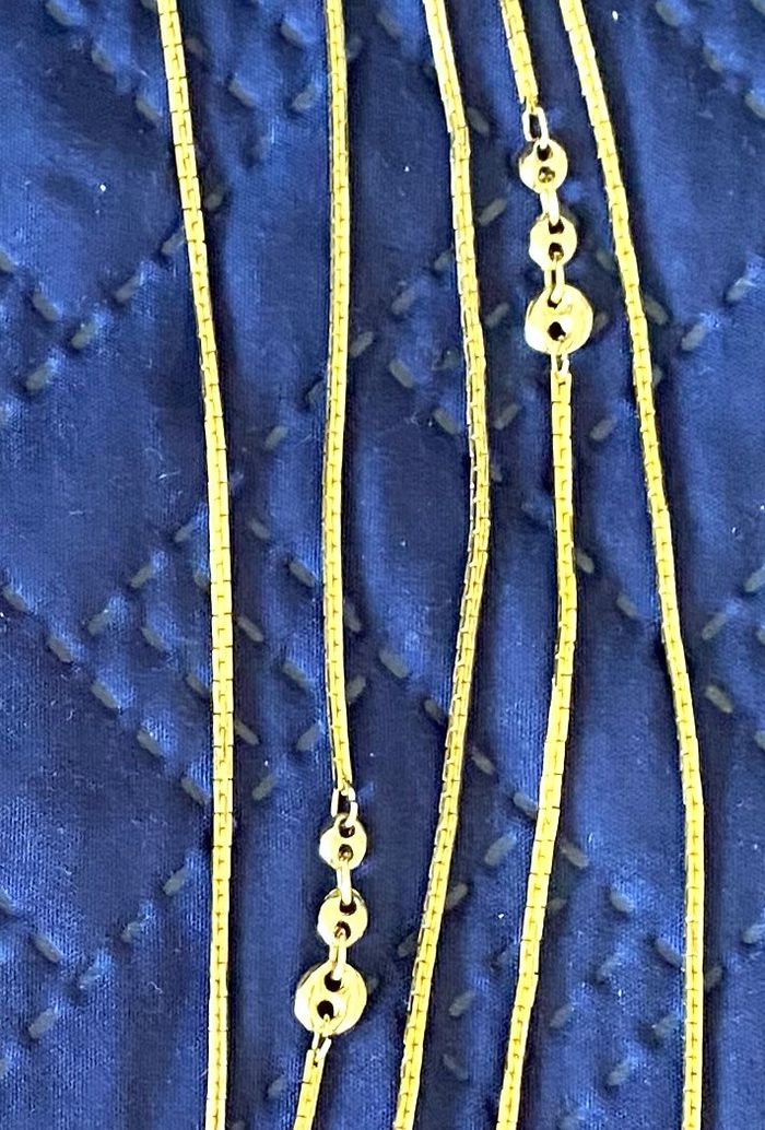 Collier fantaisie doré 5 rangs - photo numéro 2