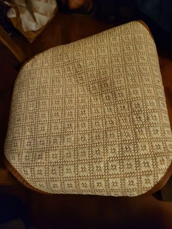 lot de 4 protége chaise effet paille motif losange