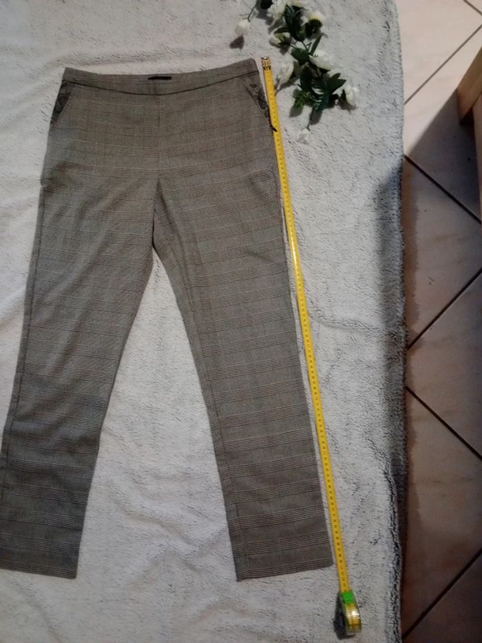 Pantalon cigarette 40 carreaux prince de galles c76 - photo numéro 15