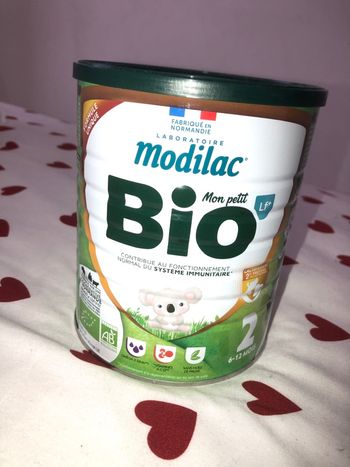 Boîte de lait modilac mon petit bio 2ème âge 