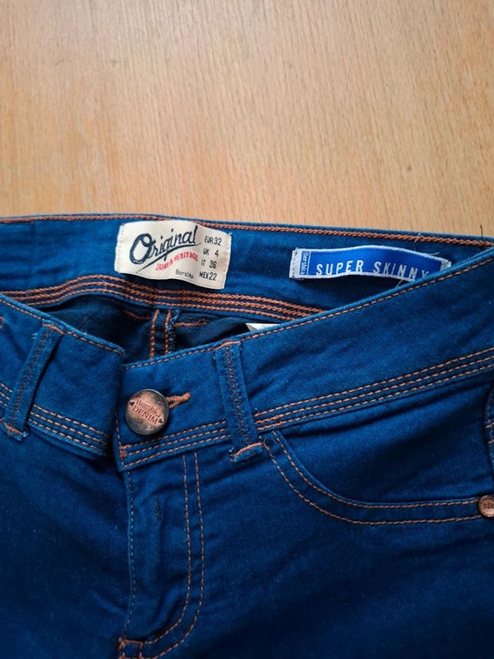 Jeans bleu super skinny bershka taille 32 - photo numéro 4