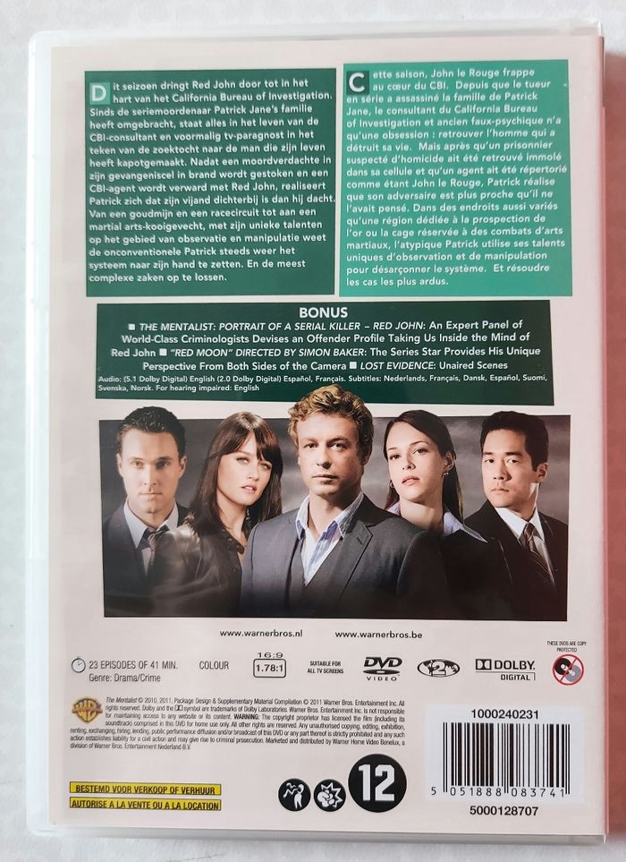 Dvd The Mentalist Saison 3 - photo numéro 3