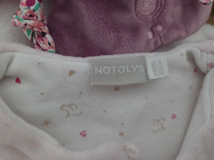Veste chaude molletonnée rose bébé fille Natalys 6 mois - photo numéro 5