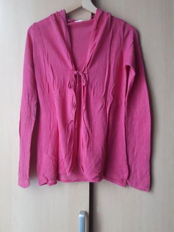 Gilet rose fuchsia avec capuche Promod