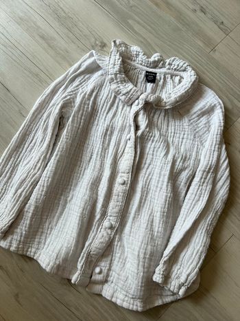 Blouse blanche gaze de coton