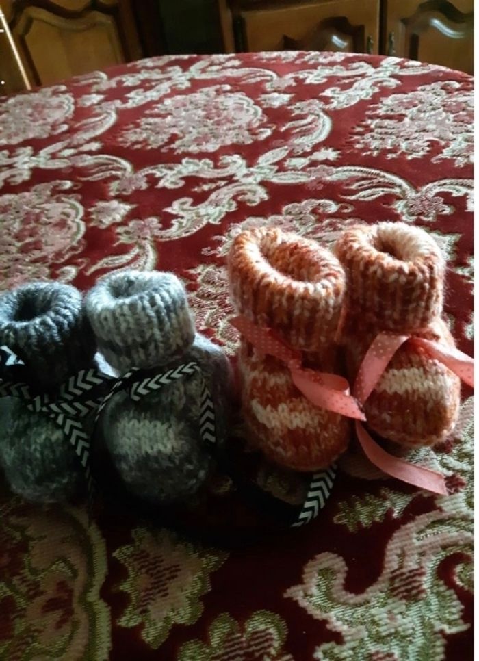Paire de chaussons laine bébé - photo numéro 3