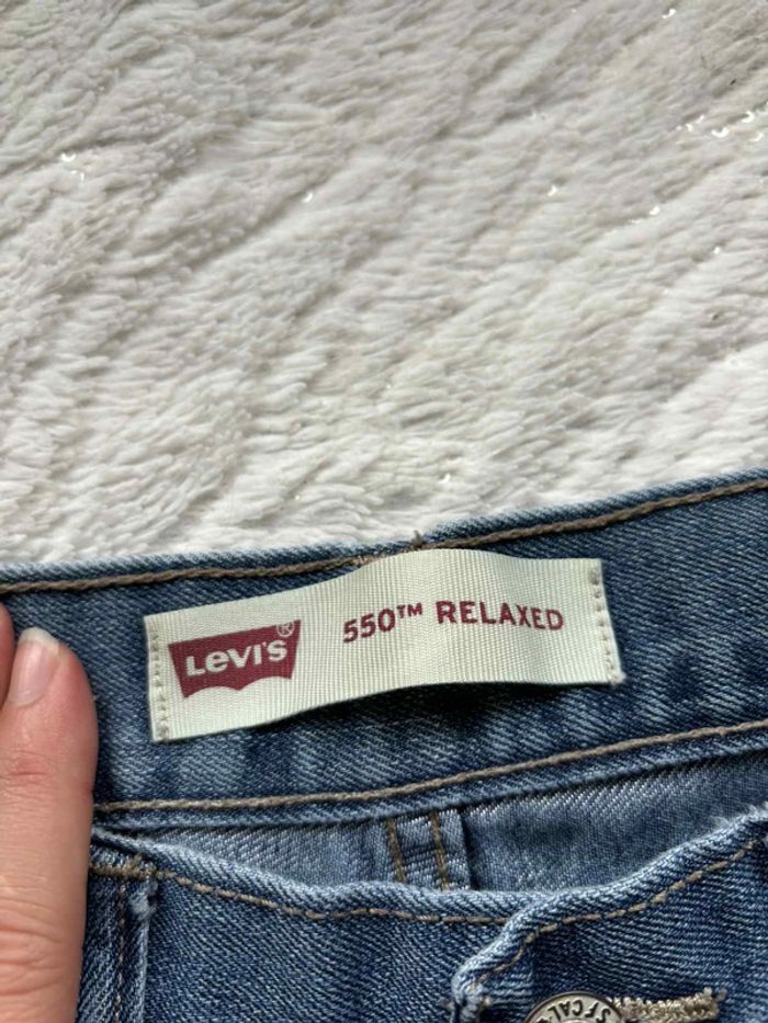 Jean Levi’s femme 550 Relaxed Fit W27 L27 S/36 bleu large ample mi taille - taille haute - photo numéro 8