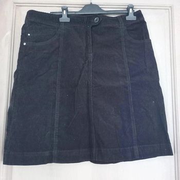 jupe velours ras noir
