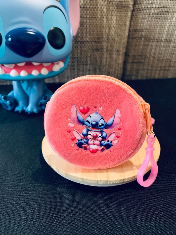 Porte-monnaie Stitch rose