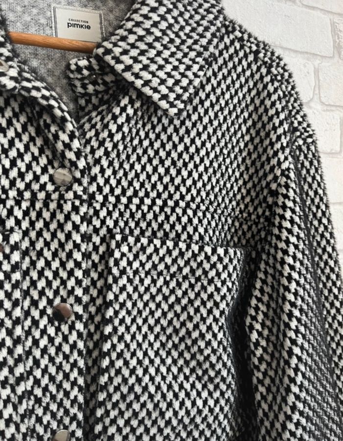 Veste Motifs Pied de poule noir et blanc Pimkie / Veste Pimkie taille L - photo numéro 3