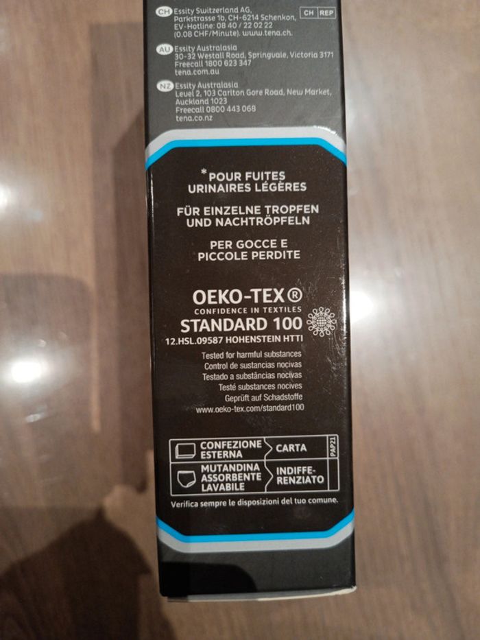 Boxer lavable tena taille s coloris noir pour incontinence légère - photo numéro 5