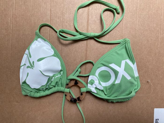 Maillot de bain Roxy S  OG Fixed Tri vert et blanc - photo numéro 6