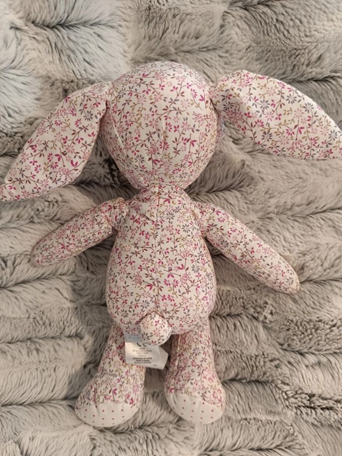 Peluche lapin jacadi motif liberty - photo numéro 3