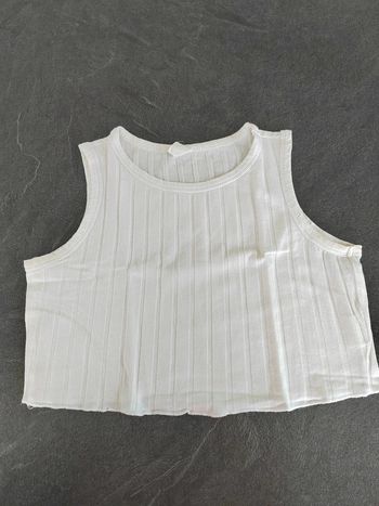 Crop top blanc sans manche Shein Taille : 11 / 12 ans Excellent état