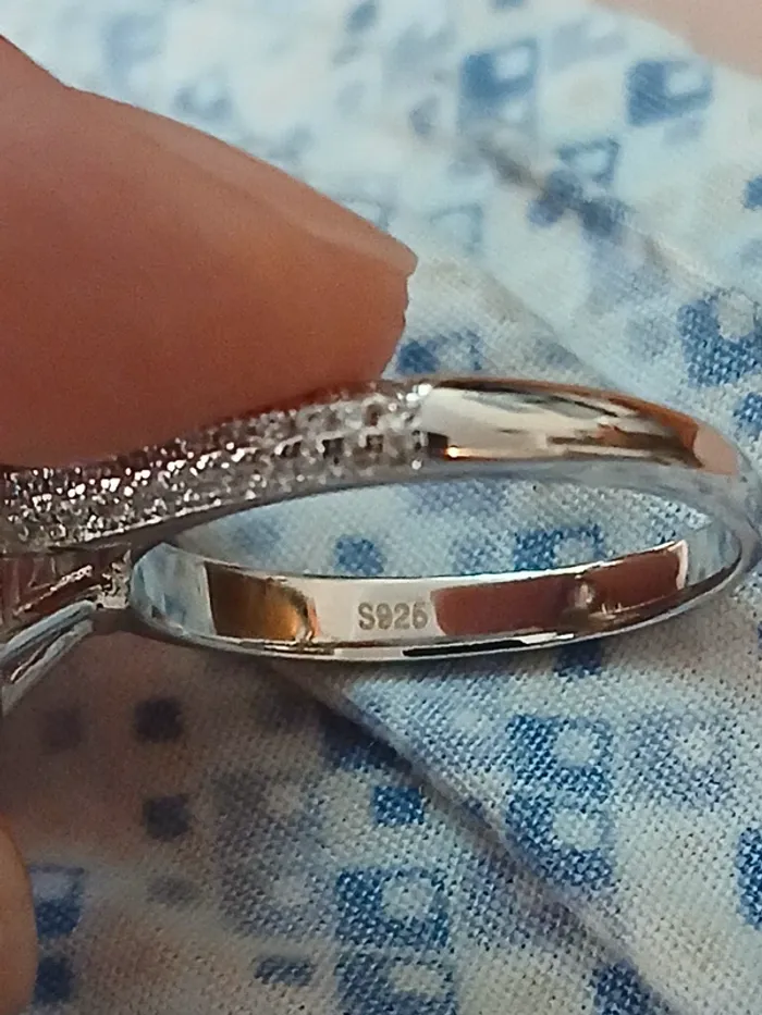 Bague en argent 925 pierre ovale XL brillante tendance vintage chic - photo numéro 4