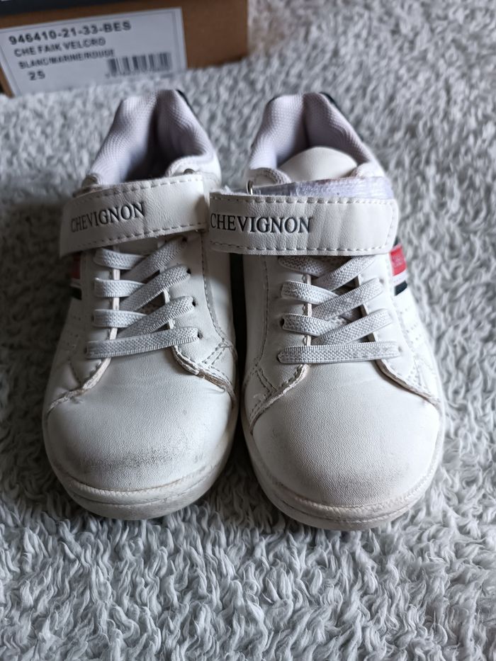 Baskets Chevignon – Pointure 25 – Blanc/Marine/Rouge - photo numéro 3