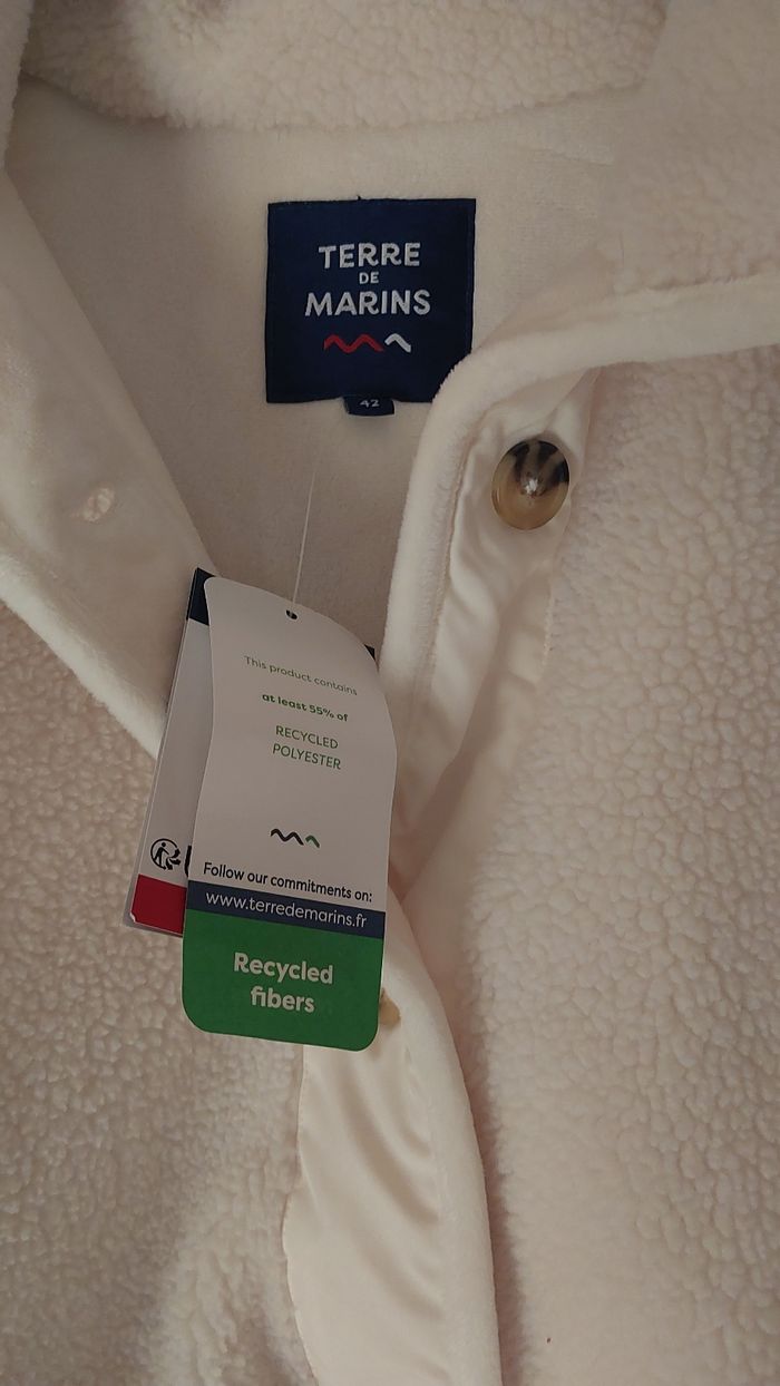 Veste sherpa blanc cassé neuve - photo numéro 3