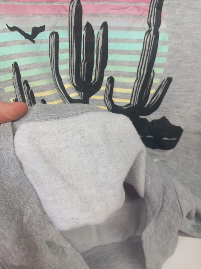 Pull/Sweat Vintage Gris imprimé - photo numéro 6