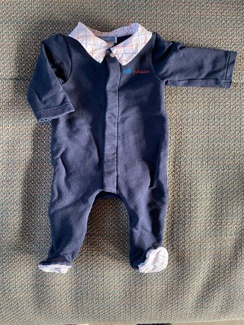 Pyjama bébé garçon - coton doublé - taille 1 mois - Jacadi