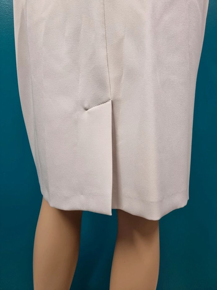 Un Jour Ailleurs robe chic crêpe beige * taille 42 * - photo numéro 10