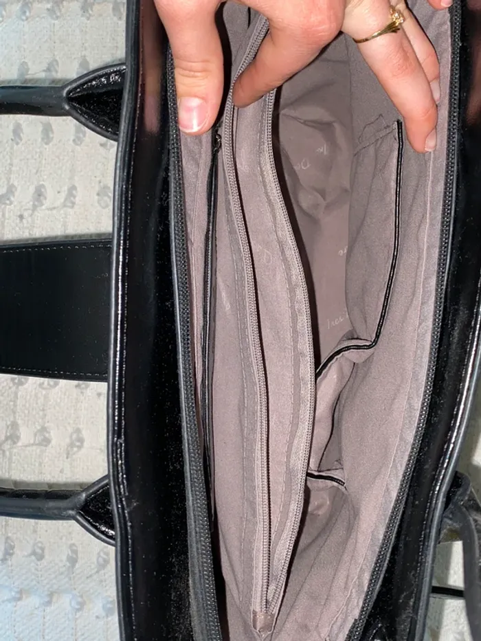 Sac à main noir avec bandoulière - photo numéro 3