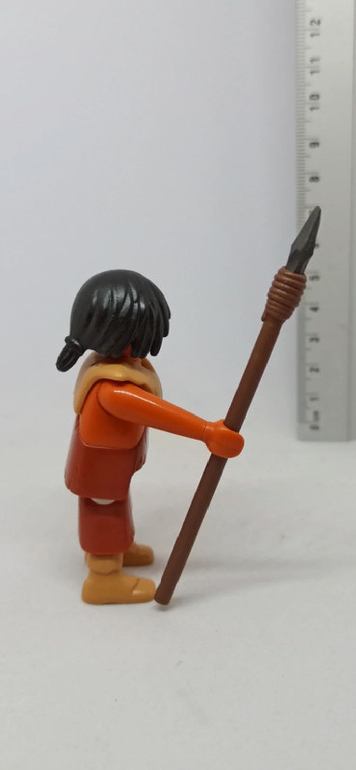Homme de cromagnon avec lance et cheveux noirs playmobil - photo numéro 3