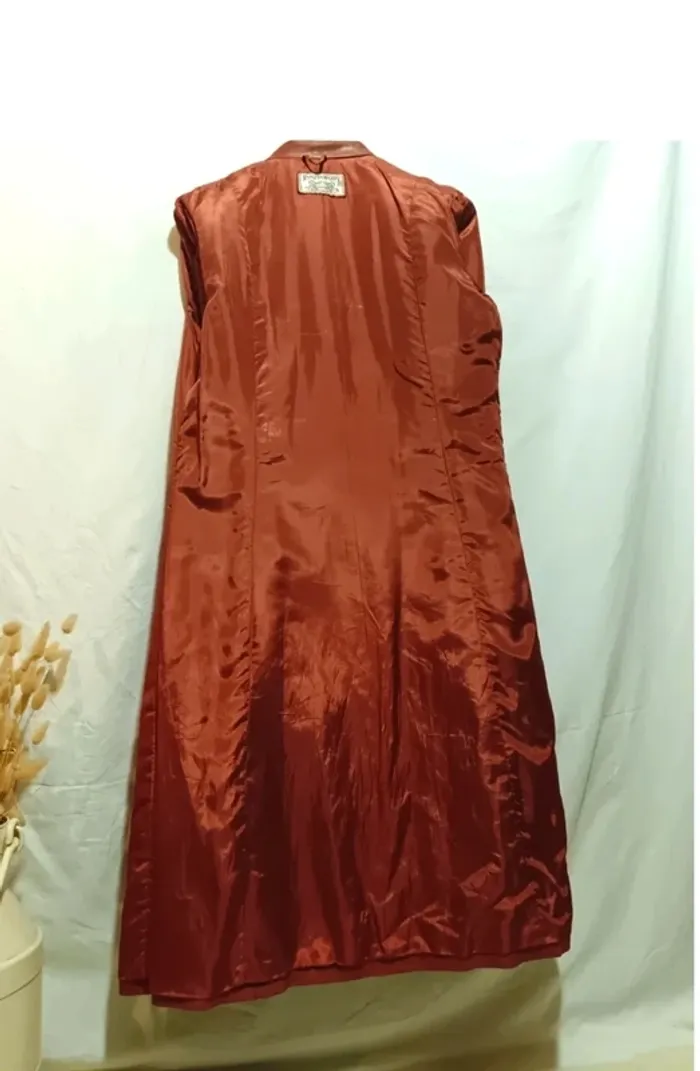Reginaparis "Trench en cuir cognac vintage" t. 40 - photo numéro 4