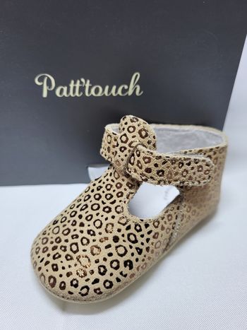 Chaussures salomé bébé en cuir léopard Point 20 Made in France 🇨🇵