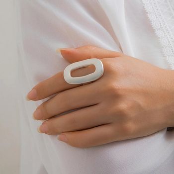 Bague acier brossé