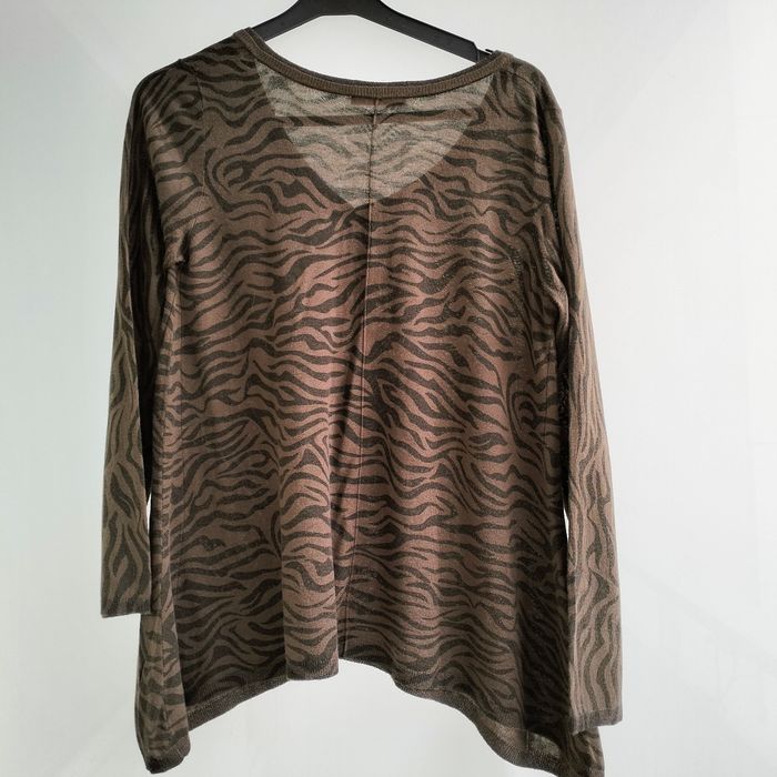 Joli pull fin kaki, taille 40, marque Camaïeu - photo numéro 2