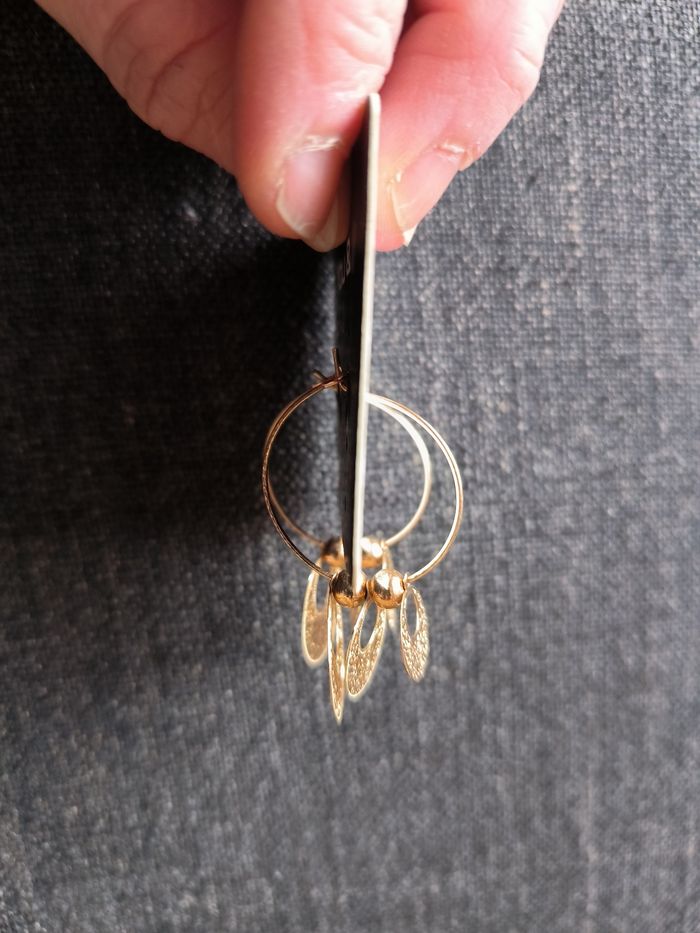 Boucles d'oreilles dorées You&I - photo numéro 2